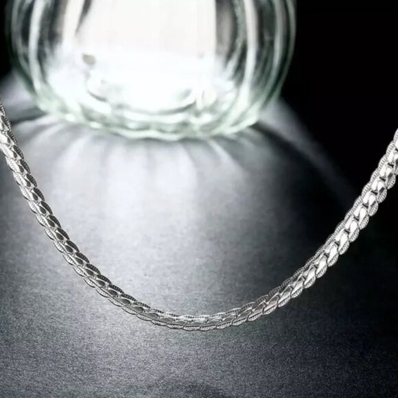 NEW S925 STERLING SILVER SNAKE NECKLACE - Picture 5 of 7